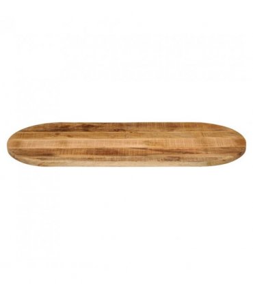 vidaXL Table Top 90x40x3.8 cm Oval Solid Wood Rough Mango — Colour: rough mango wood(natural), Size: 90 x 40 cm