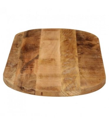 vidaXL Table Top 90x40x3.8 cm Oval Solid Wood Rough Mango — Colour: rough mango wood(natural), Size: 90 x 40 cm