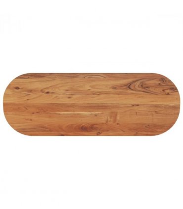 vidaXL Table Top 110x40x3.8 cm Oval Solid Wood Acacia — Colour: acacia wood(natural), Size: 110 x 40 cm