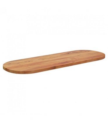vidaXL Table Top 110x40x3.8 cm Oval Solid Wood Acacia — Colour: acacia wood(natural), Size: 110 x 40 cm