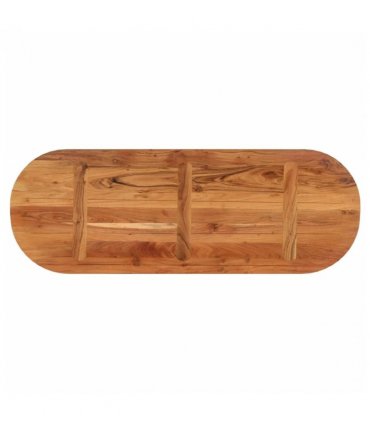 vidaXL Table Top 110x40x3.8 cm Oval Solid Wood Acacia — Colour: acacia wood(natural), Size: 110 x 40 cm