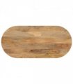 vidaXL Table Top 110x40x2.5 cm Oval Solid Wood Mango — Colour: mango wood(natural), Size: 110 x 40 cm
