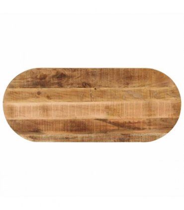 vidaXL Table Top 80x40x2.5 cm Oval Solid Wood Rough Mango — Colour: rough mango wood(natural), Size: 80 x 40 cm