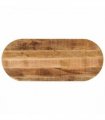 vidaXL Table Top 80x40x2.5 cm Oval Solid Wood Rough Mango — Colour: rough mango wood(natural), Size: 80 x 40 cm