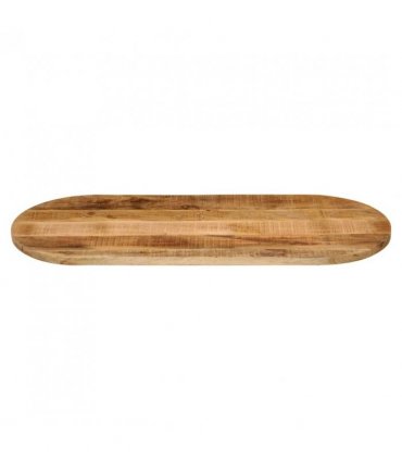 vidaXL Table Top 80x40x2.5 cm Oval Solid Wood Rough Mango — Colour: rough mango wood(natural), Size: 80 x 40 cm