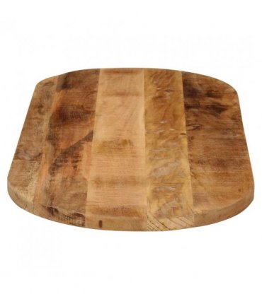 vidaXL Table Top 80x40x2.5 cm Oval Solid Wood Rough Mango — Colour: rough mango wood(natural), Size: 80 x 40 cm