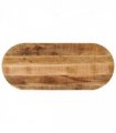 vidaXL Table Top 100x40x3.8 cm Oval Solid Wood Rough Mango — Colour: rough mango wood(natural), Size: 100 x 40 cm