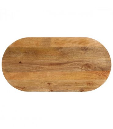 vidaXL Table Top 110x40x3.8 cm Oval Solid Wood Mango — Colour: mango wood(oak finish), Size: 110 x 40 cm
