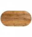 vidaXL Table Top 110x40x3.8 cm Oval Solid Wood Mango — Colour: mango wood(oak finish), Size: 110 x 40 cm
