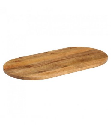 vidaXL Table Top 110x40x3.8 cm Oval Solid Wood Mango — Colour: mango wood(oak finish), Size: 110 x 40 cm
