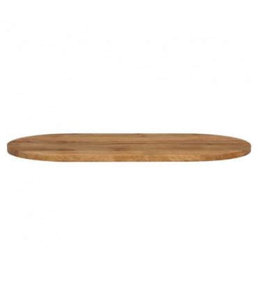 vidaXL Table Top 110x40x3.8 cm Oval Solid Wood Mango — Colour: mango wood(oak finish), Size: 110 x 40 cm
