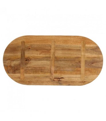 vidaXL Table Top 110x40x3.8 cm Oval Solid Wood Mango — Colour: mango wood(oak finish), Size: 110 x 40 cm
