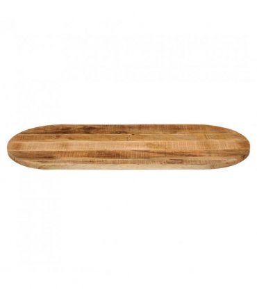 vidaXL Table Top 120x60x3.8 cm Oval Solid Wood Rough Mango — Colour: rough mango wood(natural), Size: 120 x 60 cm