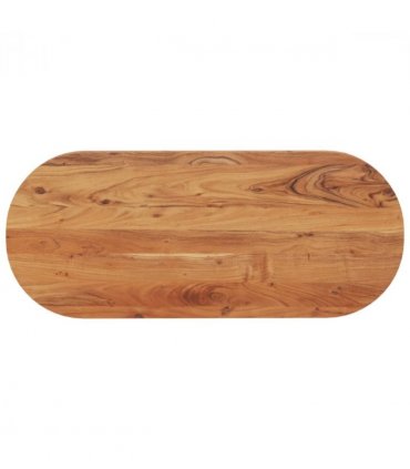 vidaXL Table Top 100x40x3.8 cm Oval Solid Wood Acacia — Colour: acacia wood(natural), Size: 100 x 40 cm