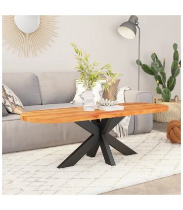 vidaXL Table Top 100x40x3.8 cm Oval Solid Wood Acacia — Colour: acacia wood(natural), Size: 100 x 40 cm