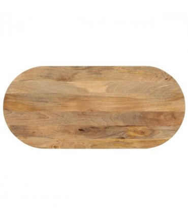 vidaXL Table Top 100x40x3.8 cm Oval Solid Wood Mango — Colour: mango wood(natural), Size: 100 x 40 cm