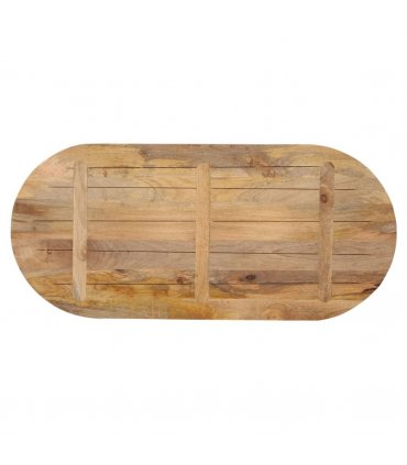 vidaXL Table Top 100x40x3.8 cm Oval Solid Wood Mango — Colour: mango wood(natural), Size: 100 x 40 cm