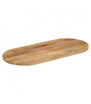 vidaXL Table Top 100x40x2.5 cm Oval Solid Wood Mango — Colour: mango wood(natural), Size: 100 x 40 cm