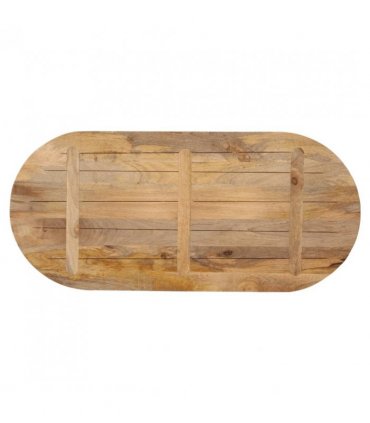 vidaXL Table Top 100x40x2.5 cm Oval Solid Wood Mango — Colour: mango wood(natural), Size: 100 x 40 cm