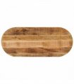 vidaXL Table Top 120x50x2.5 cm Oval Solid Wood Rough Mango — Colour: rough mango wood(natural), Size: 120 x 50 cm