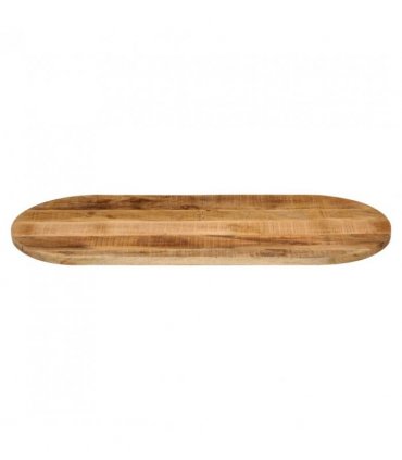 vidaXL Table Top 120x50x2.5 cm Oval Solid Wood Rough Mango — Colour: rough mango wood(natural), Size: 120 x 50 cm
