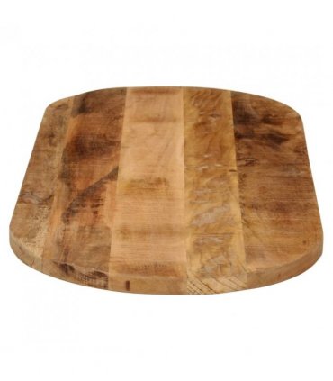 vidaXL Table Top 120x50x2.5 cm Oval Solid Wood Rough Mango — Colour: rough mango wood(natural), Size: 120 x 50 cm