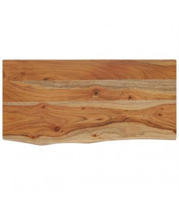 vidaXL Wall Shelf 40x20x3.8 cm Rectangular Solid Wood Acacia Live Edge — Colour: natural, Size: 40 x 20 x 3.8 cm
