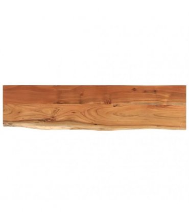 vidaXL Table Top 160x40x3.8 cm Rectangular Solid Wood Acacia Live Edge — Colour: natural, Size: 160 x 40 x 3.8 cm