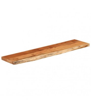 vidaXL Table Top 160x40x3.8 cm Rectangular Solid Wood Acacia Live Edge — Colour: natural, Size: 160 x 40 x 3.8 cm