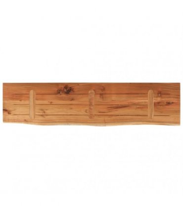 vidaXL Table Top 160x40x3.8 cm Rectangular Solid Wood Acacia Live Edge — Colour: natural, Size: 160 x 40 x 3.8 cm