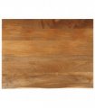 vidaXL Table Top Live Edge 90x80x3.8 cm Solid Wood Mango — Colour: oak finished, Size: 90 x 80 x 3.8 cm