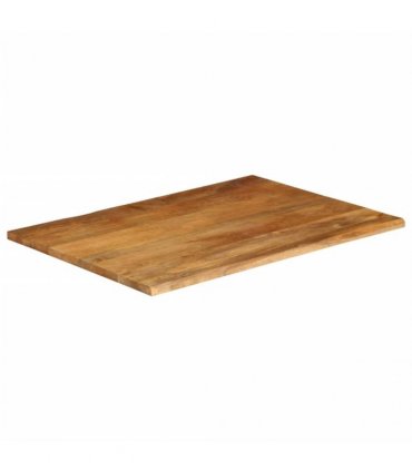 vidaXL Table Top Live Edge 90x80x3.8 cm Solid Wood Mango — Colour: oak finished, Size: 90 x 80 x 3.8 cm