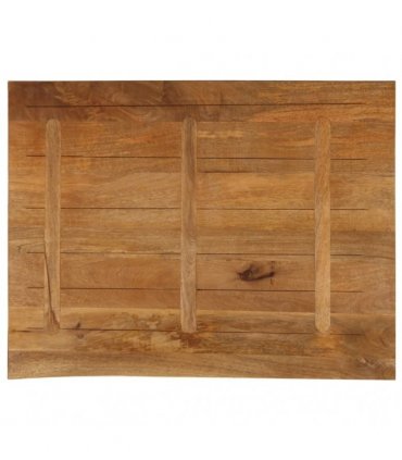 vidaXL Table Top Live Edge 90x80x3.8 cm Solid Wood Mango — Colour: oak finished, Size: 90 x 80 x 3.8 cm