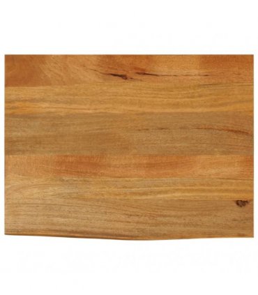 vidaXL Table Top Live Edge 90x60x2.5 cm Solid Wood Mango — Colour: oak finished, Size: 90 x 60 x 2.5 cm
