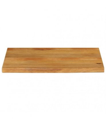 vidaXL Table Top Live Edge 90x60x2.5 cm Solid Wood Mango — Colour: oak finished, Size: 90 x 60 x 2.5 cm