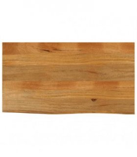 vidaXL Table Top Live Edge 100x60x2.5 cm Solid Wood Mango — Colour: oak finished, Size: 100 x 60 x 2.5 cm