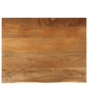 vidaXL Table Top Live Edge 110x80x2.5 cm Solid Wood Mango — Colour: oak finished, Size: 110 x 80 x 2.5 cm