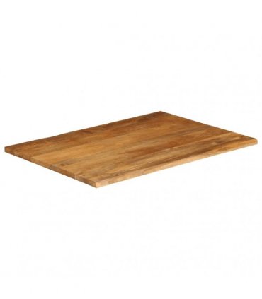 vidaXL Table Top Live Edge 110x80x2.5 cm Solid Wood Mango — Colour: oak finished, Size: 110 x 80 x 2.5 cm