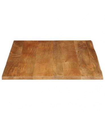vidaXL Table Top Live Edge 110x80x2.5 cm Solid Wood Mango — Colour: oak finished, Size: 110 x 80 x 2.5 cm