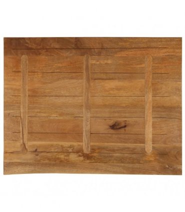 vidaXL Table Top Live Edge 110x80x2.5 cm Solid Wood Mango — Colour: oak finished, Size: 110 x 80 x 2.5 cm