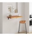 vidaXL Wall Shelf 60x40x2.5 cm Rectangular Solid Wood Acacia Live Edge — Colour: natural, Size: 60 x 40 x 2.5 cm
