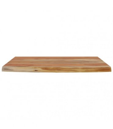 vidaXL Wall Shelf 60x40x2.5 cm Rectangular Solid Wood Acacia Live Edge — Colour: natural, Size: 60 x 40 x 2.5 cm