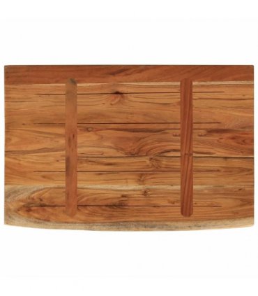 vidaXL Wall Shelf 60x40x2.5 cm Rectangular Solid Wood Acacia Live Edge — Colour: natural, Size: 60 x 40 x 2.5 cm