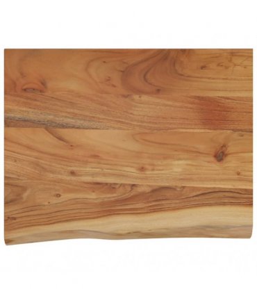 vidaXL Wall Shelf 40x30x3.8 cm Rectangular Solid Wood Acacia Live Edge — Colour: natural, Size: 40 x 30 x 3.8 cm