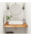 vidaXL Bathroom Countertop 70x60x2.5 cm Rectangular Solid Wood Acacia — Colour: natural, Size: 70 x 60 x 2.5 cm