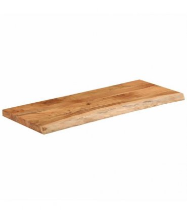 vidaXL Bathroom Countertop 140x60x2.5 cm Rectangular Solid Wood Acacia — Colour: natural, Size: 140 x 60 x 2.5 cm