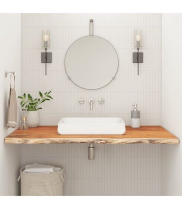 vidaXL Bathroom Countertop 90x60x3.8 cm Rectangular Solid Wood Acacia — Colour: natural, Size: 90 x 60 x 3.8 cm