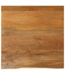 vidaXL Table Top Live Edge 80x80x2.5 cm Solid Wood Mango — Colour: oak finished, Size: 80 x 80 x 2.5 cm