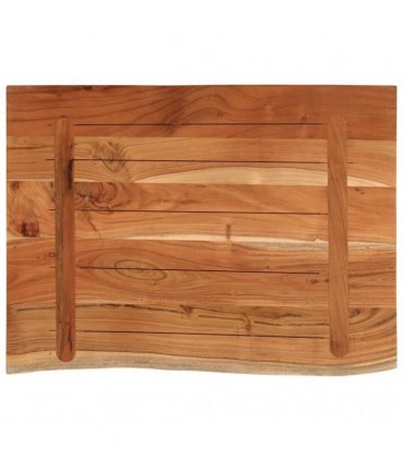 vidaXL Bathroom Countertop 80x60x3.8 cm Rectangular Solid Wood Acacia — Colour: natural, Size: 80 x 60 x 3.8 cm