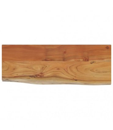 vidaXL Wall Shelf 50x20x2.5 cm Rectangular Solid Wood Acacia Live Edge — Colour: natural, Size: 50 x 20 x 2.5 cm